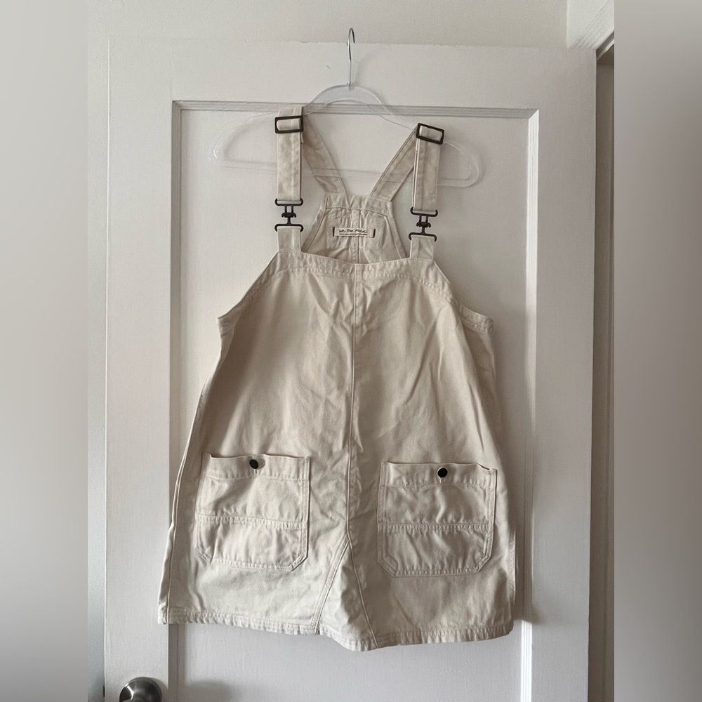 Cream Overalls Dress
